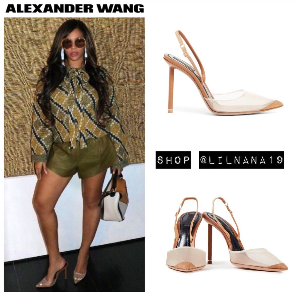 New ALEXANDER WANG Mesh Caramel Heels
